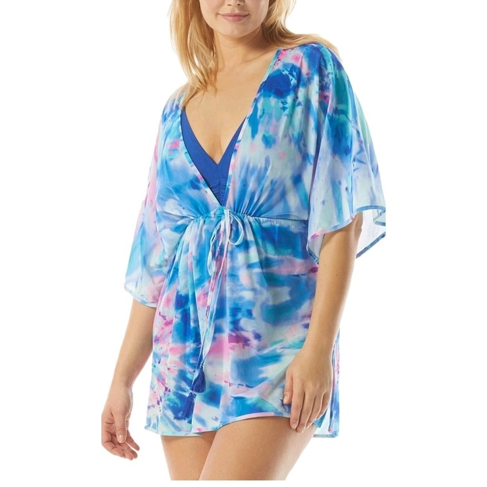 Coco Reef MULTI Contours Breeze  Swim Cover-up‎ Dress Tie Dye Small Medium NWT
